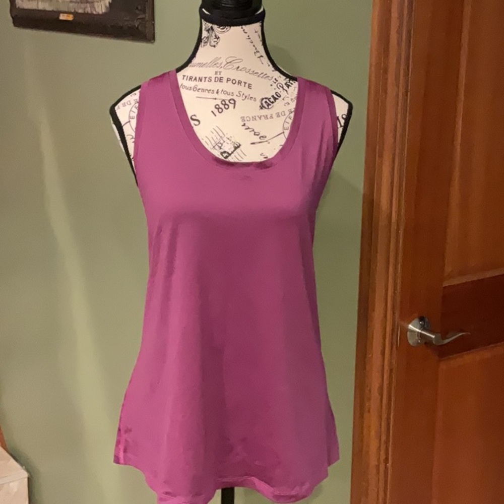 MTA Sport Pink Purple Relaxed Tank Top Size 1X